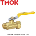 Brass stove front copper handle ball valve